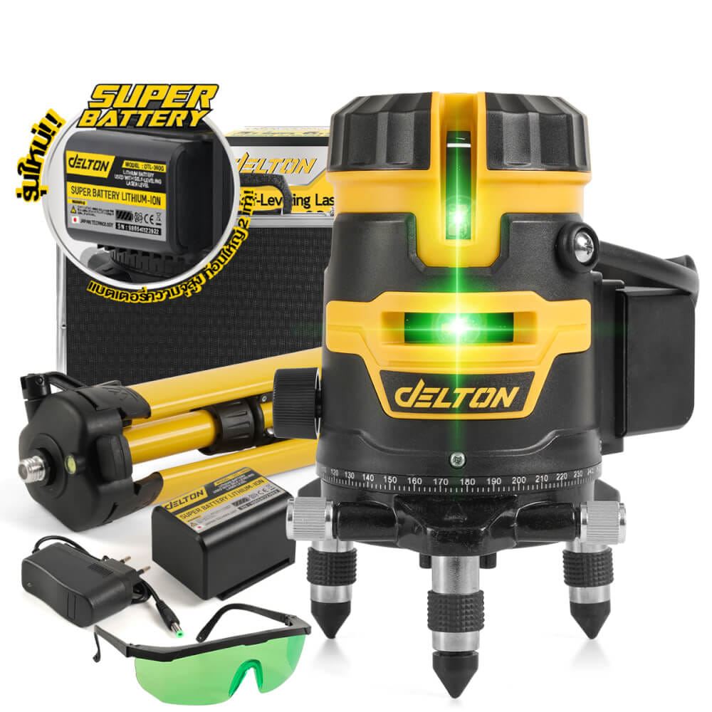 เครื่องวัดระดับเลเซอร์ DELTON รุ่น DTL-360G 5 เส้น 360 องศา